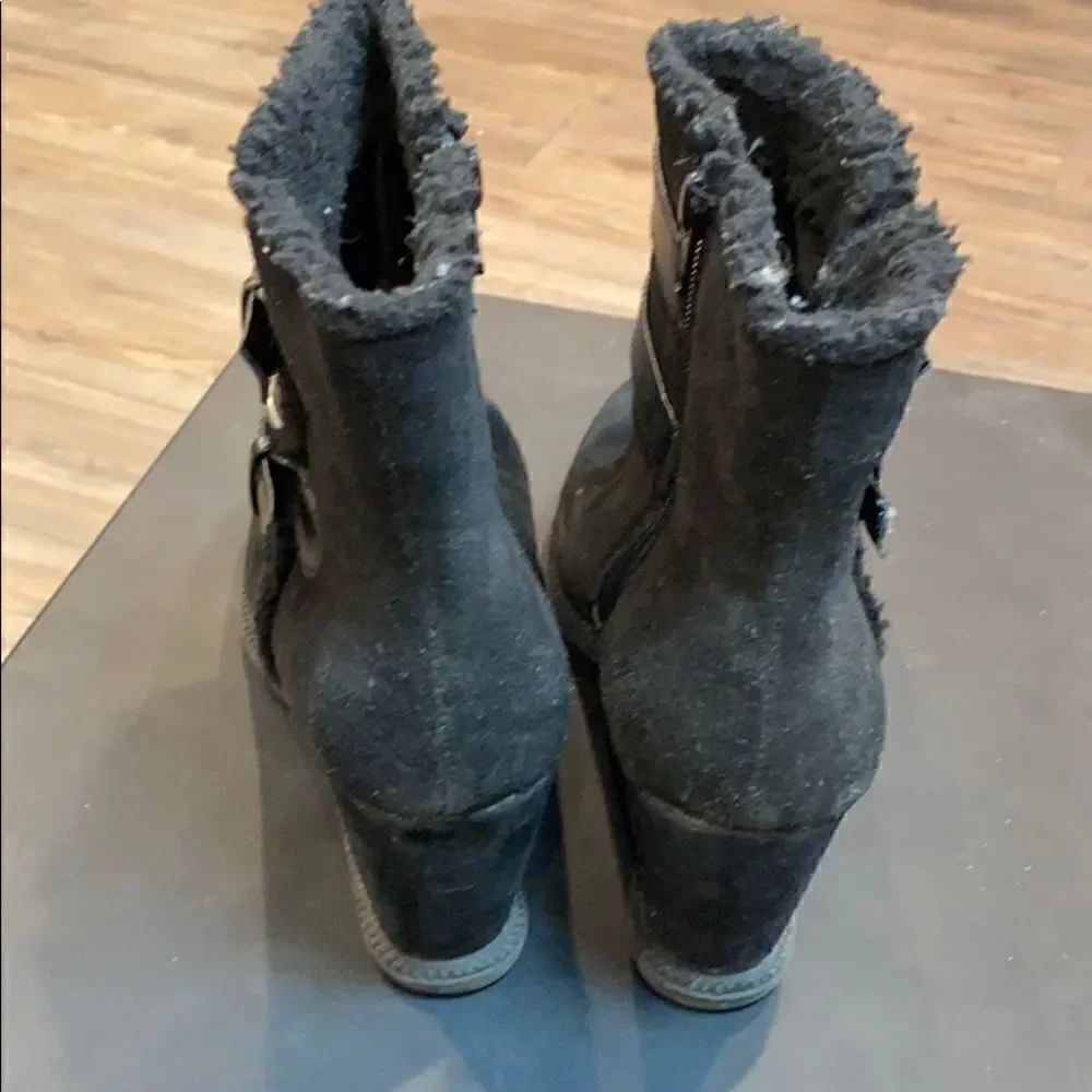 Solesensability Black wedge Booties 8.5